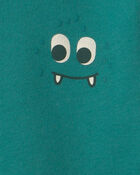 Baby Boy Cozy Monster Fleece Pullover Sweatshirt - Green, image 3 of 4 slides