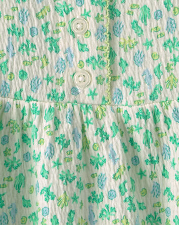 Tout-petit fille - D&eacute;bardeur &agrave; motif floral - Vert, 