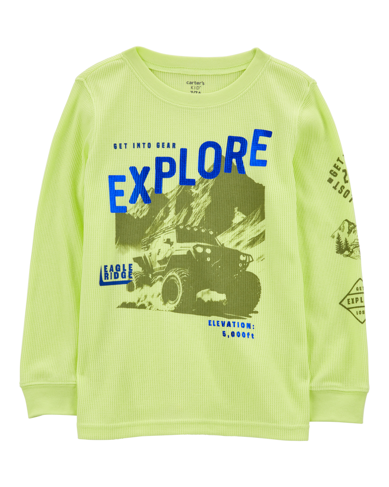 Kid Explore Truck Thermal Graphic Tee, image 1 of 4 slides