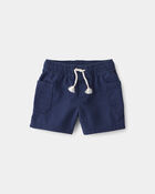 Baby Boy Twill Drawstring Shorts - Navy, image 1 of 5 slides