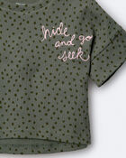 Tout-petit fille - T-shirt &agrave; coupe asym&eacute;trique &laquo;Hide and Seek&raquo; - Vert olive, image 4 sur 6 diapositives