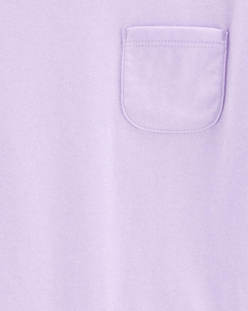 Kid Solid Short-Sleeve Fashion Top - Purple, image 2 of 3 slides