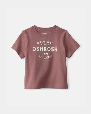 B&eacute;b&eacute; - T-shirt &agrave; manches courtes &agrave; imprim&eacute; logo OskKosh - Brun, 