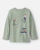 Boys Golf Long-Sleeve Graphic Tee - Green, image 1 of 3 slides