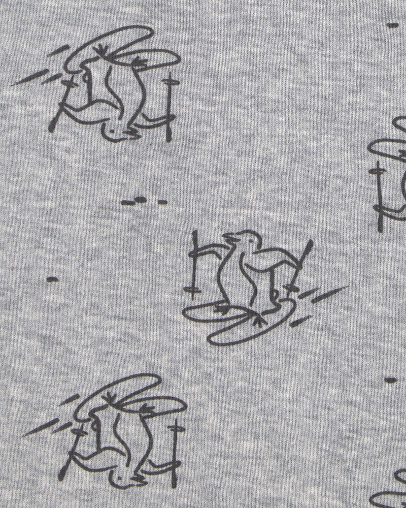 B&eacute;b&eacute; gar&ccedil;on - Ensemble 3 pi&egrave;ces &agrave; superposer en molleton &agrave; motif pingouin &laquo;Chill Vibes Only&raquo; &ndash; Bleu/Gris, image 3 sur 5 diapositives