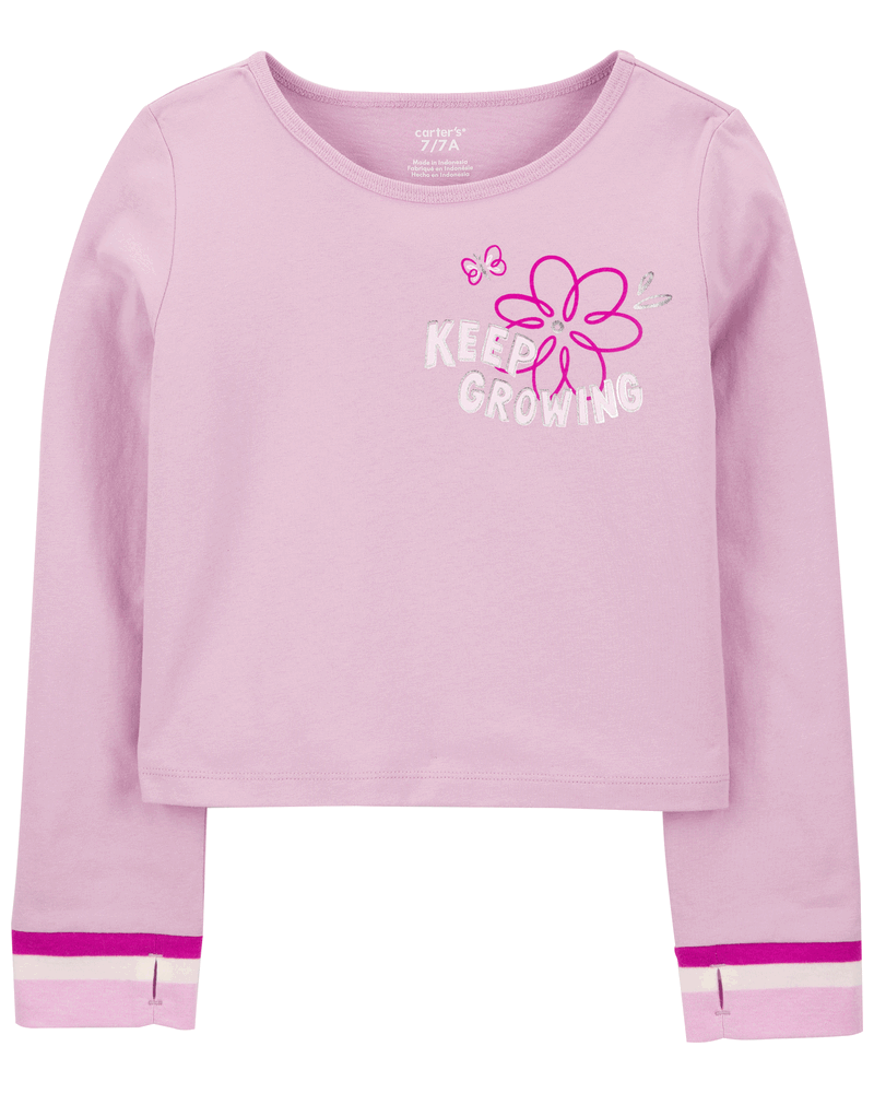 Kid Keep Growing Floral Long-Sleeve Tee, image 2 of 5 slides