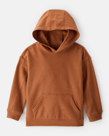 Toddler Boy Solid Fleece Long-Sleeve Hoodie - Brown, 
