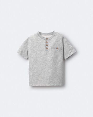 Toddler Boy Button-Front Tee - Grey, 