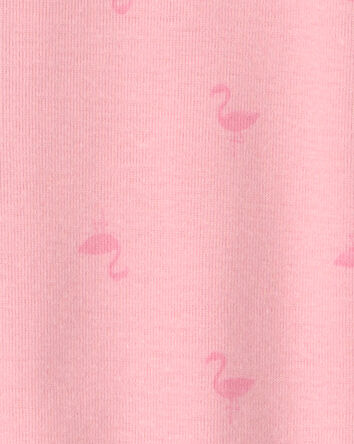 Toddler Girl Flamingo 100% Cotton Snug Fit 1-Piece Pyjama - Pink, 