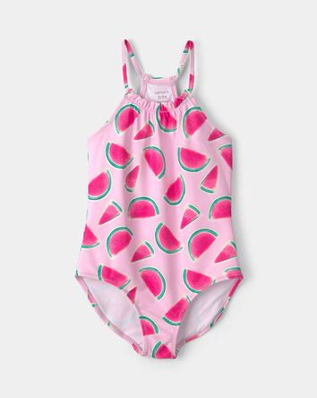 Girls Watermelon 1-Piece Swimsuit - Pink, 