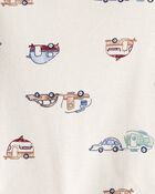 Baby Boy 2-Piece Car Overall Set - Cream, image 5 of 6 slides