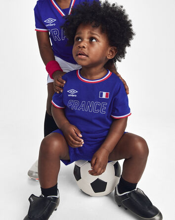 B&eacute;b&eacute; - Barboteuse de soccer Umbro de la France - Bleu/Rouge/Blanc, 