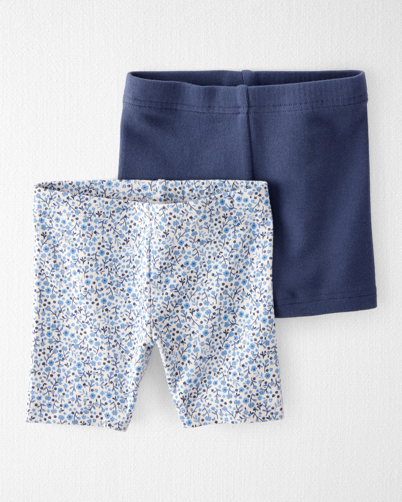 Toddler 2-Pack Organic Cotton Ribbed Shorts, image 1 of 3 slides
