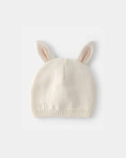 Baby Crochet Easter Bunny Hat - Cream, image 1 of 2 slides