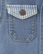 B&eacute;b&eacute; gar&ccedil;on - Combinaison en denim &agrave; manches longues &ndash; D&eacute;lav&eacute; clair, image 3 sur 4 diapositives