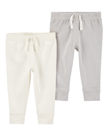 Baby Grey 2-Pack Pull-On Pants, 