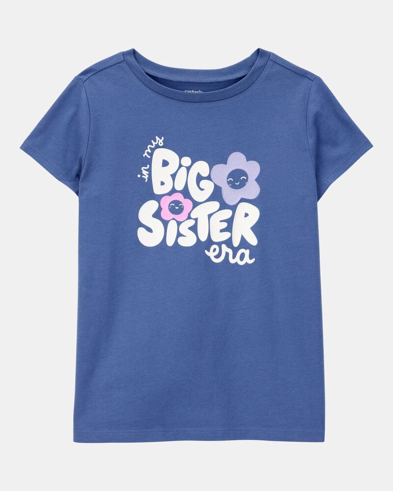 Girls Big Sister Short-Sleeve Graphic Tee - Blue, image 1 of 3 slides