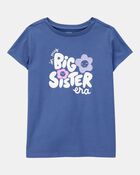 Girls Big Sister Short-Sleeve Graphic Tee - Blue, image 1 of 3 slides