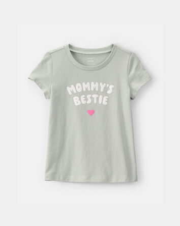 Tout-petit fille - T-shirt &agrave; imprim&eacute; &laquo;Mommy&rsquo;s Bestie&raquo; - Vert, 