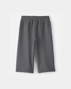 Baby Girl French Terry Wide-Leg Active Pants - Grey, image 2 of 4 slides