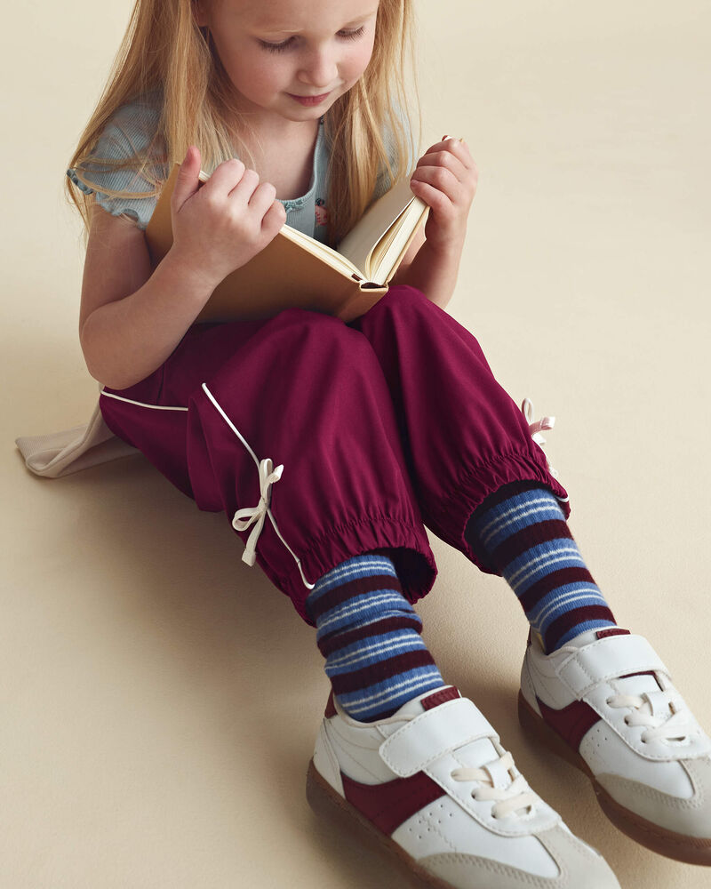 Toute-petite fille - Pantalon de jogging en popeline et boucle aux chevilles - Rouge, image 3 sur 6 diapositives