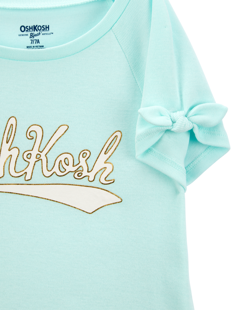 Kid OshKosh Logo Tie-Sleeve Tee, image 3 of 4 slides