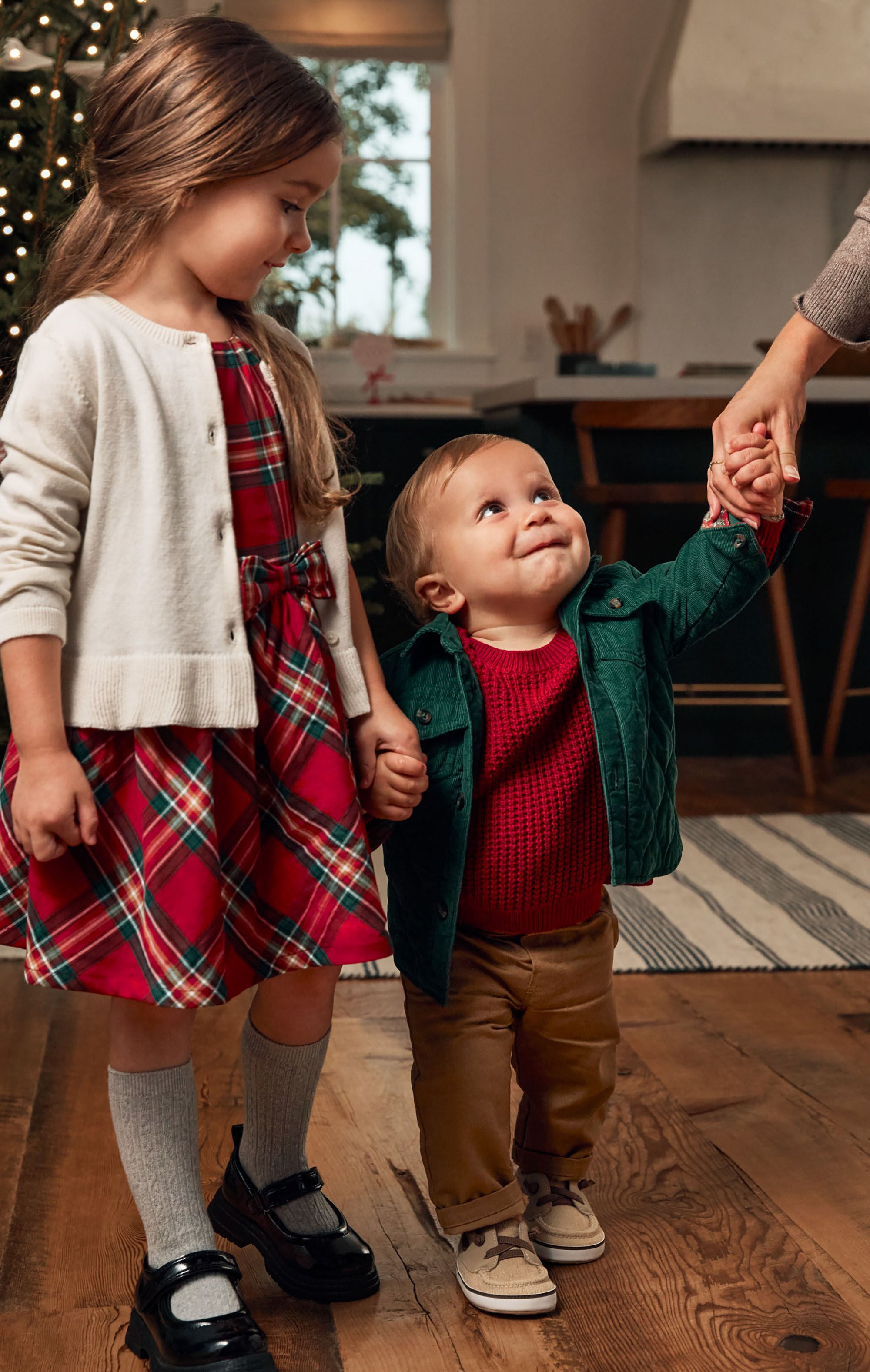 Red Kid Plaid Sateen Holiday Dress Carter s Oshkosh Canada