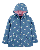 Kid Colour Changing Rain Jacket - Navy, image 1 of 6 slides