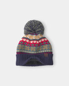 Boys Kombi Winter Frost Hat - Navy, image 2 of 3 slides