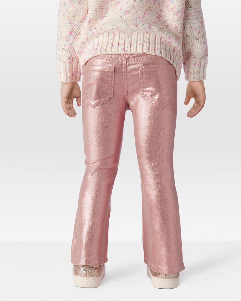 Enfant en bas âge Pantalon évasé à effet métallique, image 2 sur 6 diapositives