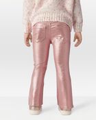 Enfant en bas âge Pantalon évasé à effet métallique, image 2 sur 6 diapositives