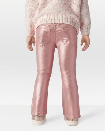 Enfant en bas âge Pantalon évasé à effet métallique, 