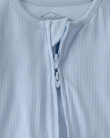 Baby Boy 2-Way Zip PurelySoft Sleeper - Blue, 