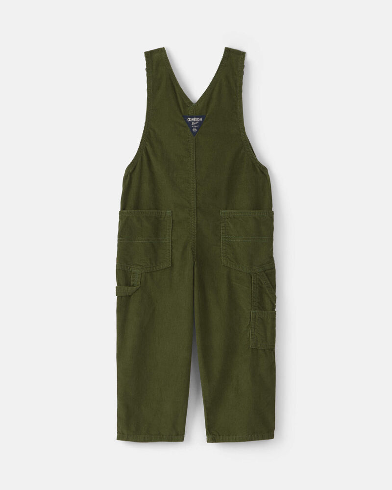 Toddler Corduroy Overalls - Olive Green, image 2 of 4 slides