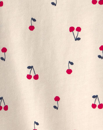 Baby Girl Cherry Ruffle-Sleeve Tank Top - Cream, 