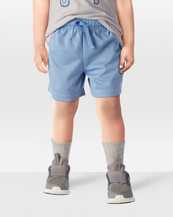 Enfant en bas âge Shorts de sport en filet- Bleu, 