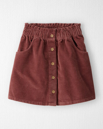Girls Organic Cotton Corduroy Skirt, 
