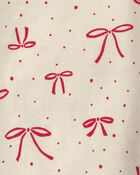 Baby Girl 3-Piece Bow Corduroy Long-Sleeve Dress Set - Red, image 5 of 6 slides