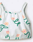 Toddler Girl Tankini in Floral Print - Light Green, image 4 of 7 slides