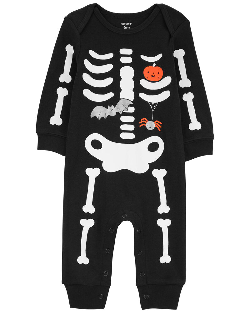 Baby Halloween Skeleton Jumpsuit, image 1 of 3 slides