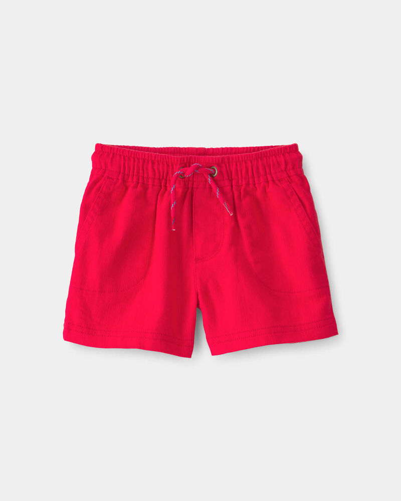 Baby Boy Twill Shorts - Red, image 1 of 4 slides