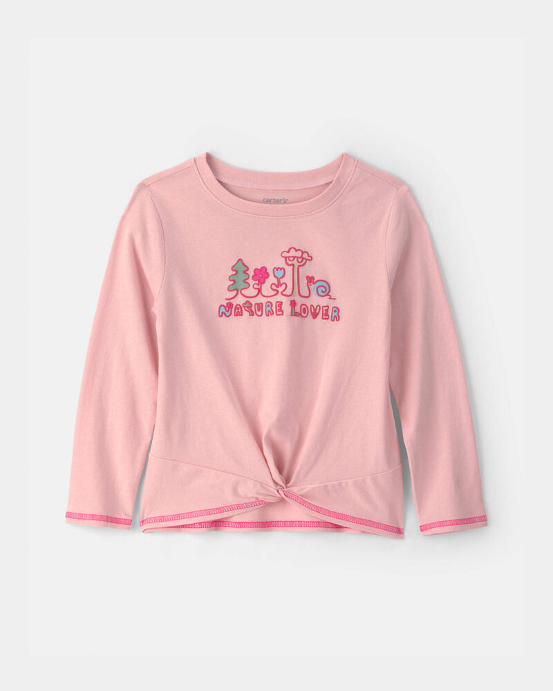 Tout-petit fille - Haut manches longues &laquo;Nature Lover&raquo; - Rose, image 1 sur 3 diapositives