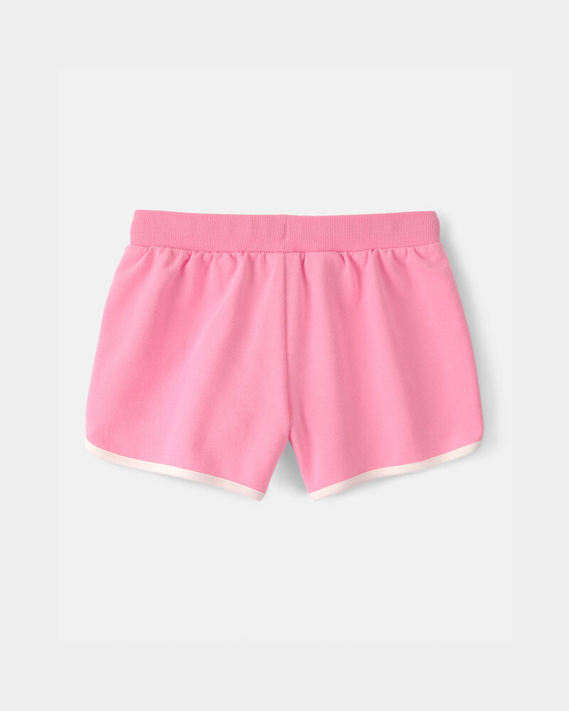 Filles - Short de sport en jersey bouclette - Rose, image 2 sur 4 diapositives