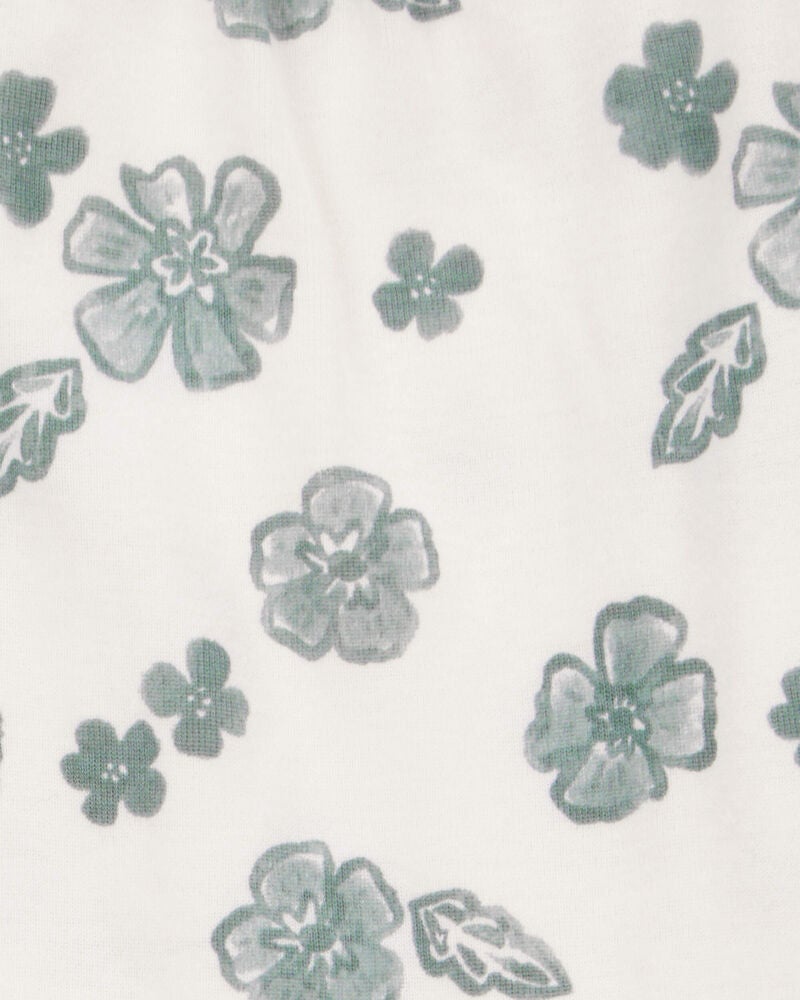Baby 2-Piece Flutter-Sleeve Floral Bodysuit & Short Set, image 2 of 3 slides