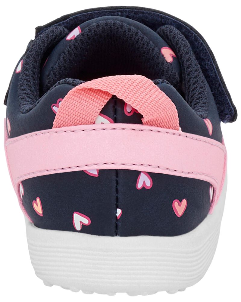  Every Step® First Walker Heart Athletic Sneakers - Navy, image 3 of 7 slides