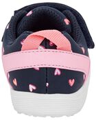  Every Step® First Walker Heart Athletic Sneakers - Navy, image 3 of 7 slides
