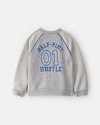 Toddler Boy 2-Piece 'Team Player' French Terry Sweatshirt & Pant Set - Grey, image 2 of 7 slides