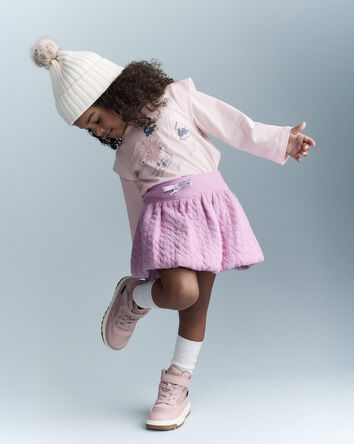 Toddler Girl Bubble Skirt - Lilac, 
