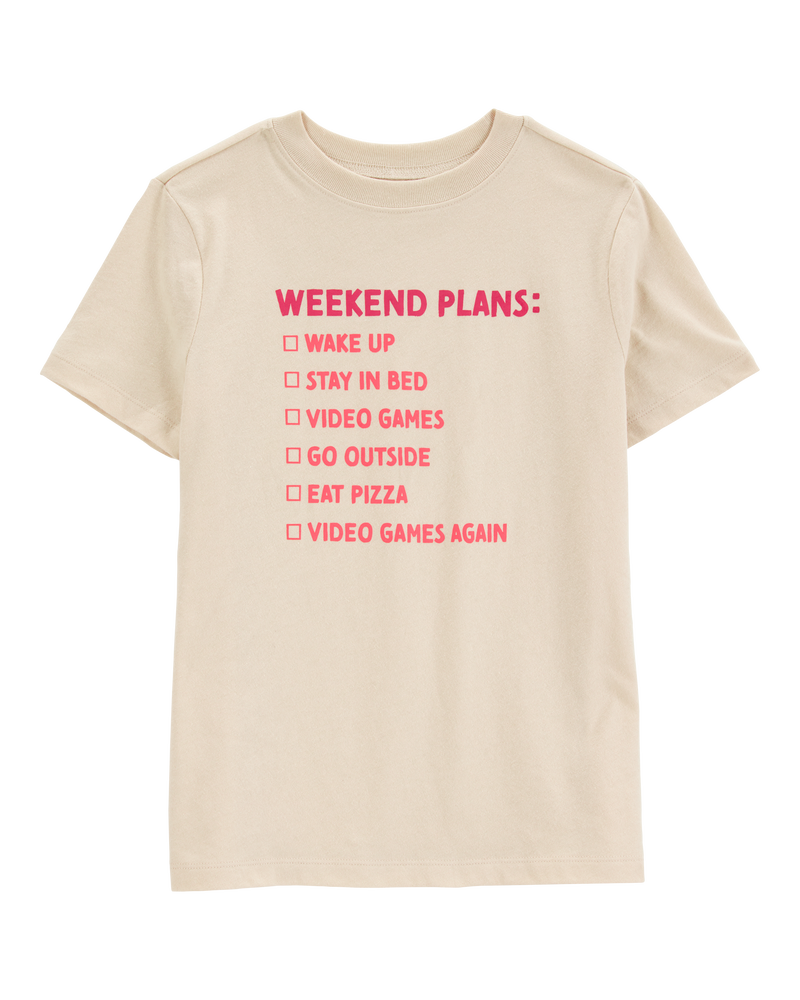 Enfant T-shirt à manches courtes Weekend Plans, image 1 sur 3 diapositives