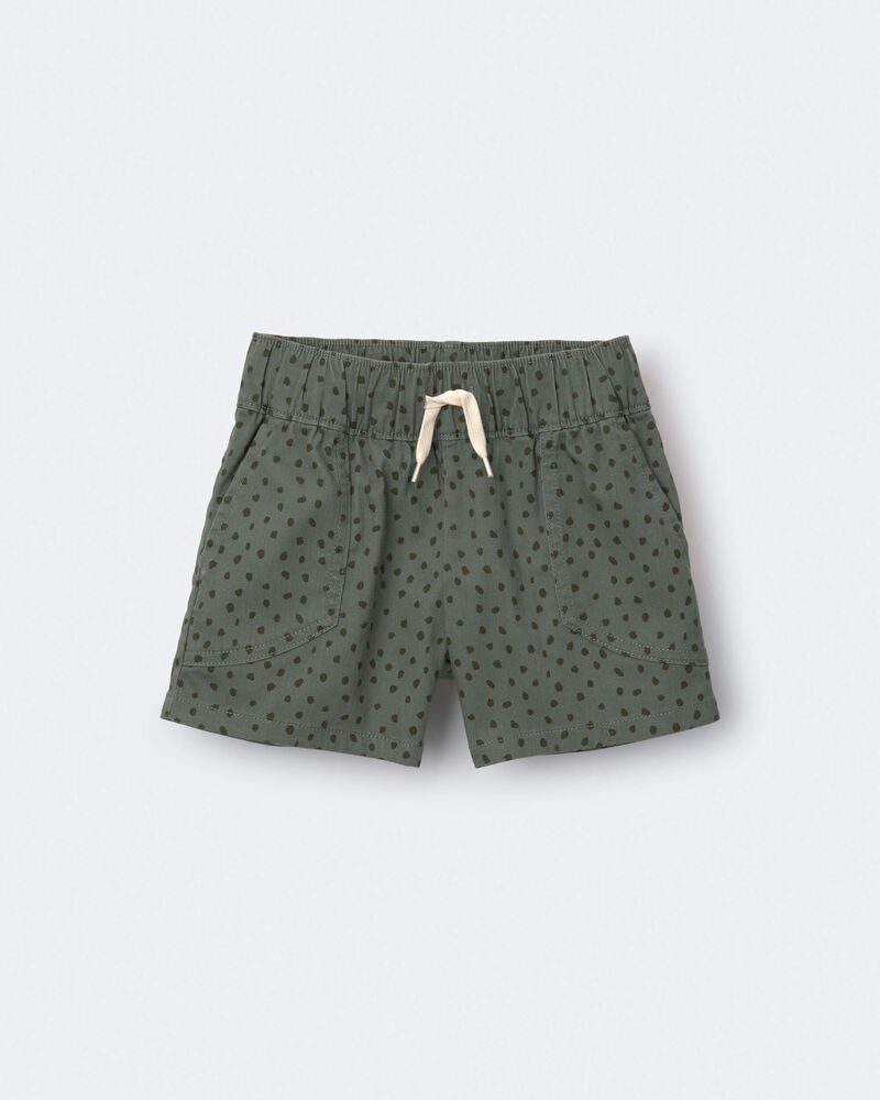 Tout-petit - Short classique &agrave; imprim&eacute; &agrave; pois avec poches - Vert olive, image 2 sur 7 diapositives